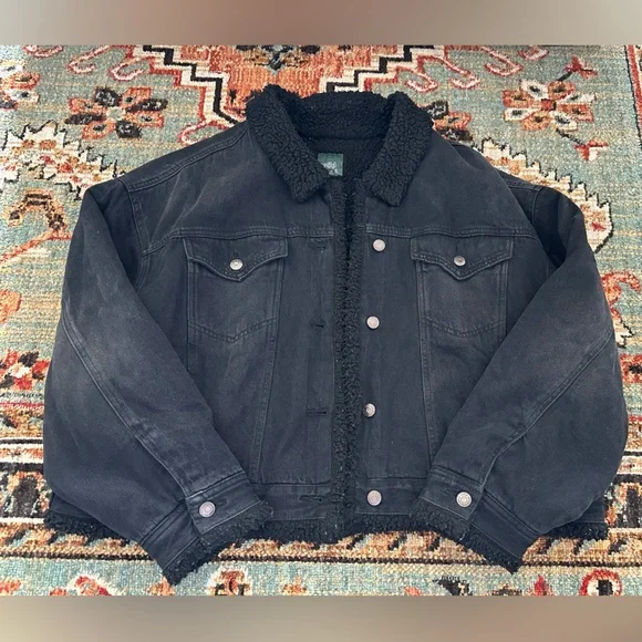 Wild Fable Sherpa Lined Denim Jacket - Picture 1 of 4